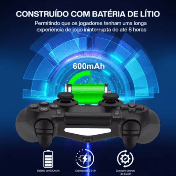 Controle Sem Fio Para Playstation 4 PC Wireless Bluetooth 5.0 - Image 2