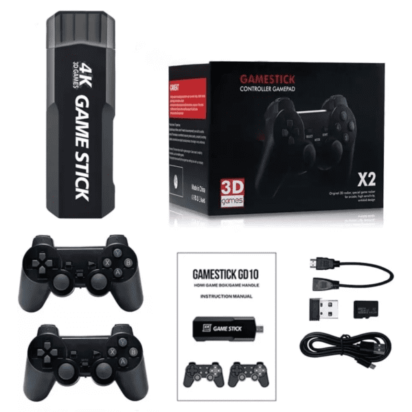 Game Stick 4K Retro Gd10 35.000 Jogos 2 Controles Sem Fio Original
