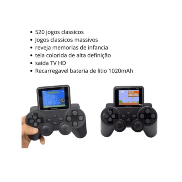 Console Gamepad S10 Game Stick 520 Jogos 2 Controles - Image 5