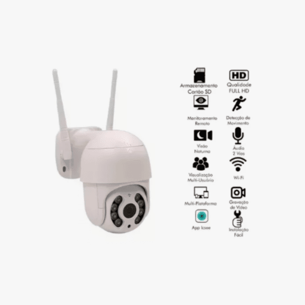 Camera Segurança Smart Ip Wifi A8pro 1080p Prova D'água - Image 2