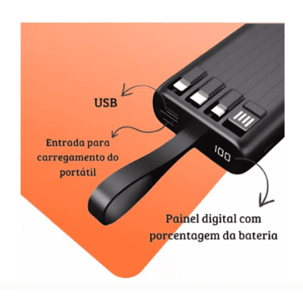 Carregador Portátil Power Bank 20.000mah Hmaston - Image 5